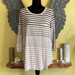 Calvin Klein Striped 3/4 sleeve Shirt